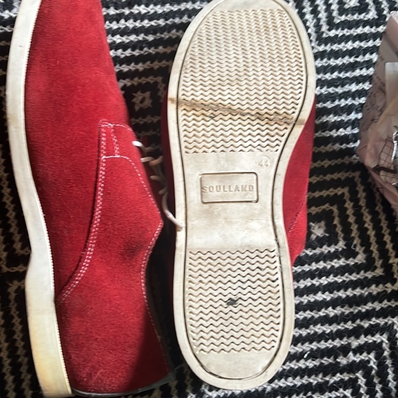 SOULLAND red suede brogues - Picture 4 of 6